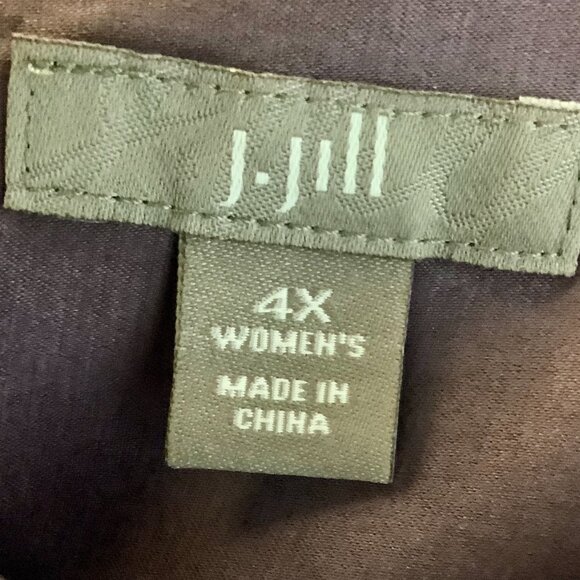 J.Jill Tunic Top Eggplant Color 4 X Long Sleeve - Picture 8 of 10